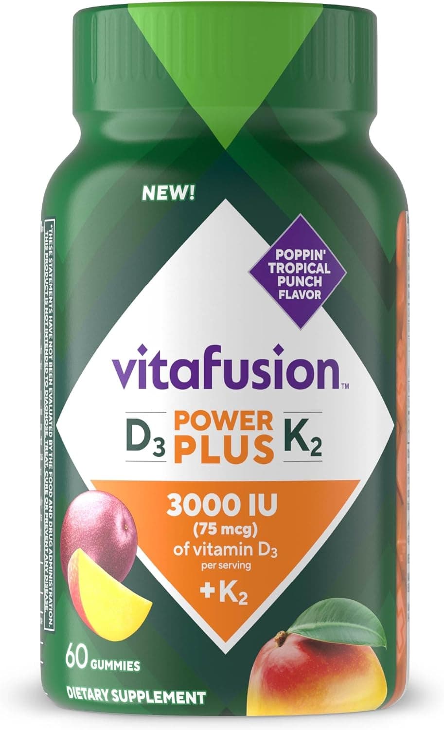 Vitafusion Power Plus Vitamin D3 K2 Gummies | 3000 IU…