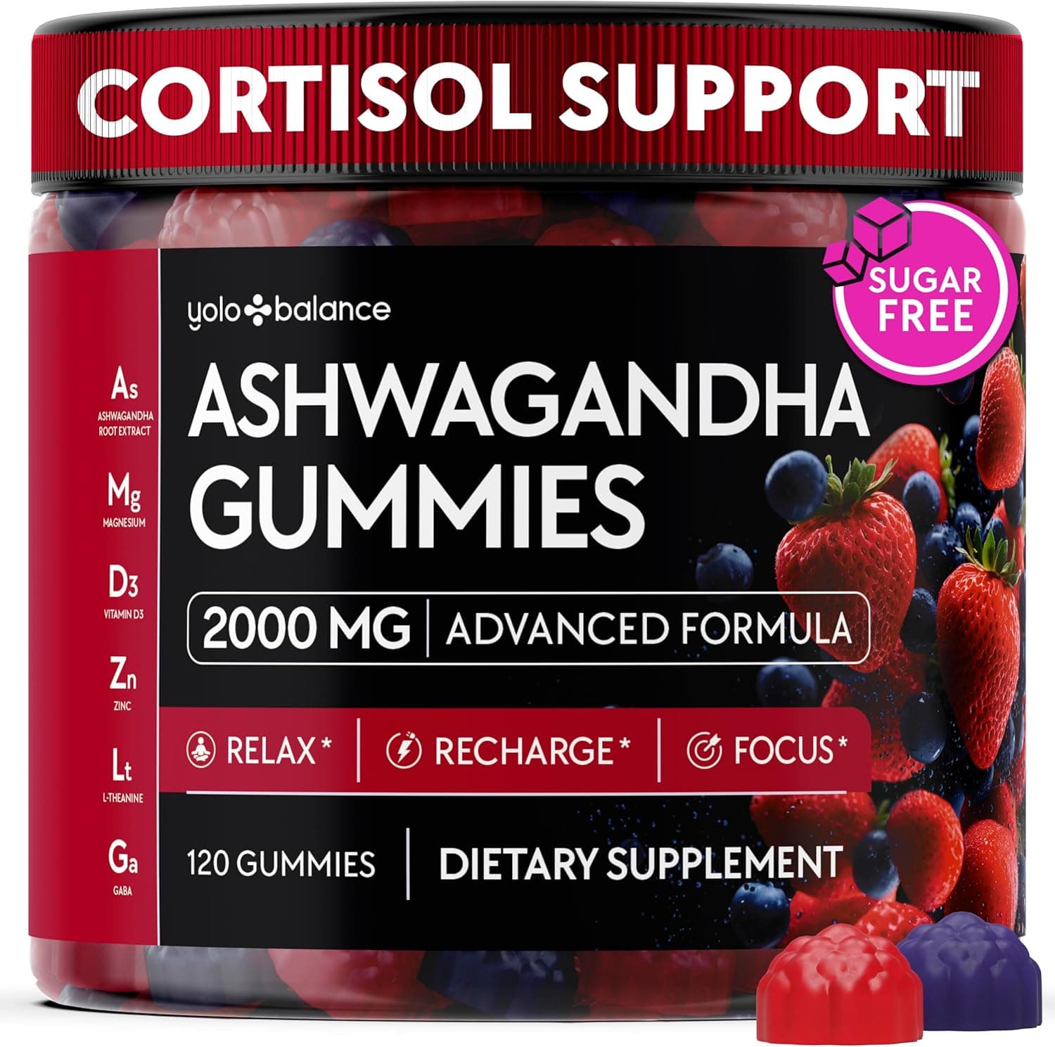 Ashwagandha Gummies – 120 Count - 2000 MG Ashwagandha…