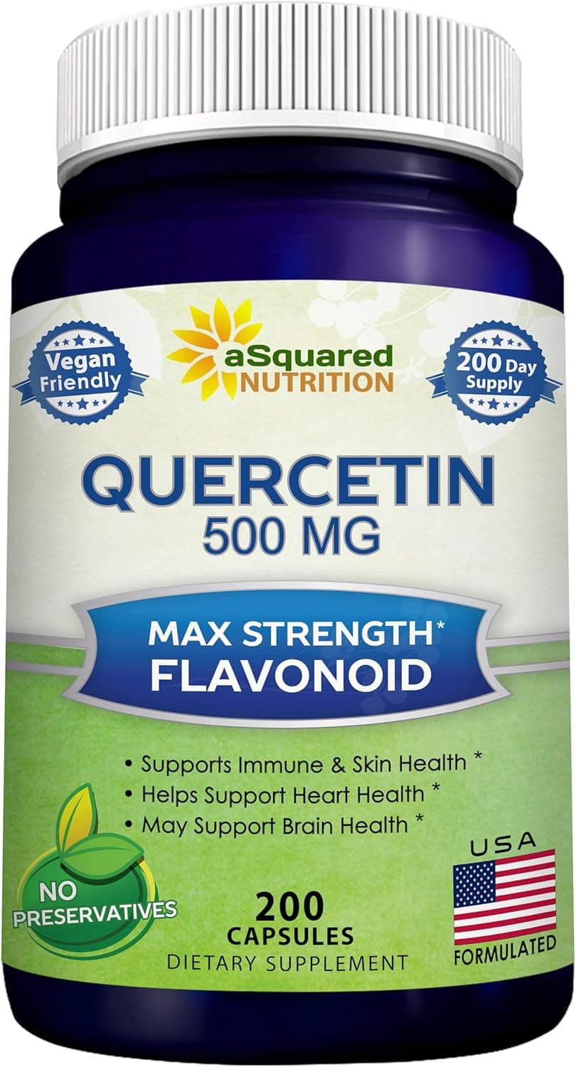 aSquared Nutrition Quercetin 500mg Supplement - 200 Capsules…