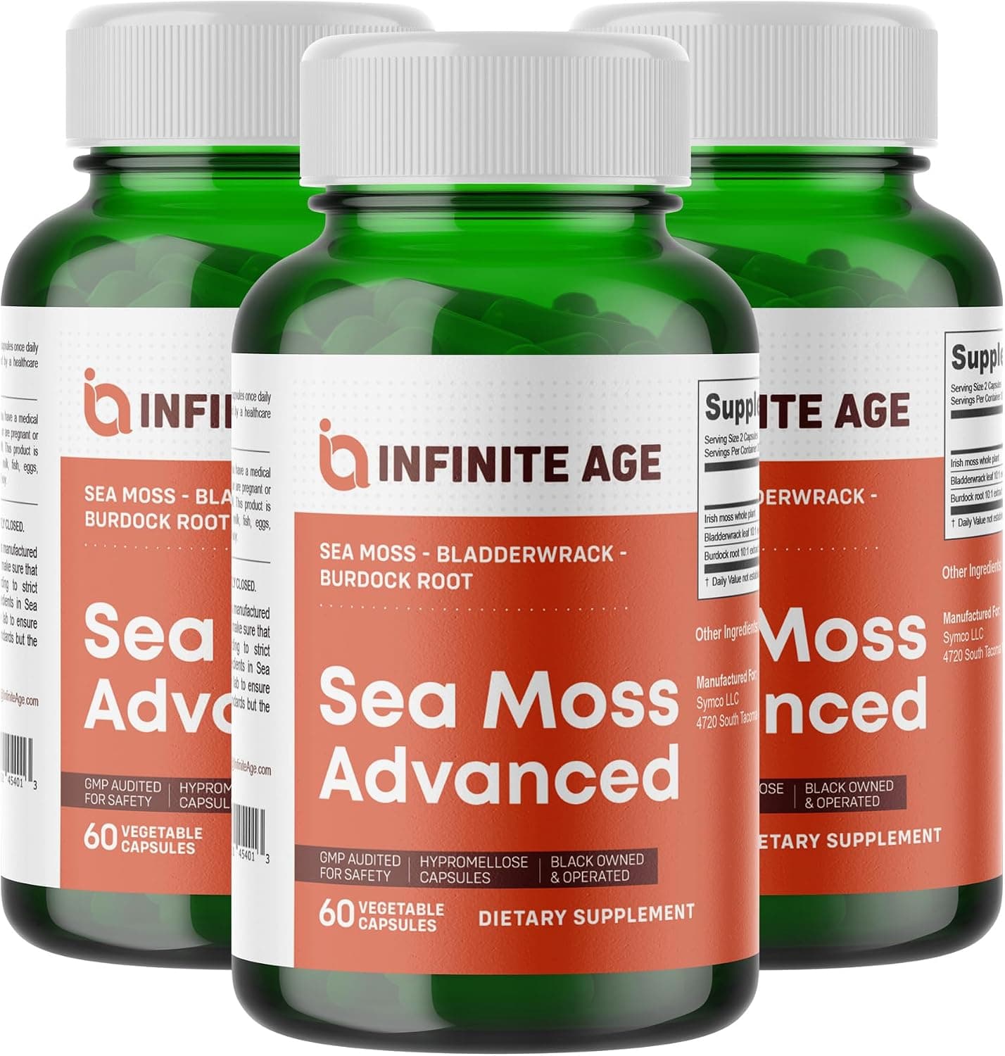 INFINITE AGE 3 Pack of 1250mg Sea Moss Advanced Superfood…
