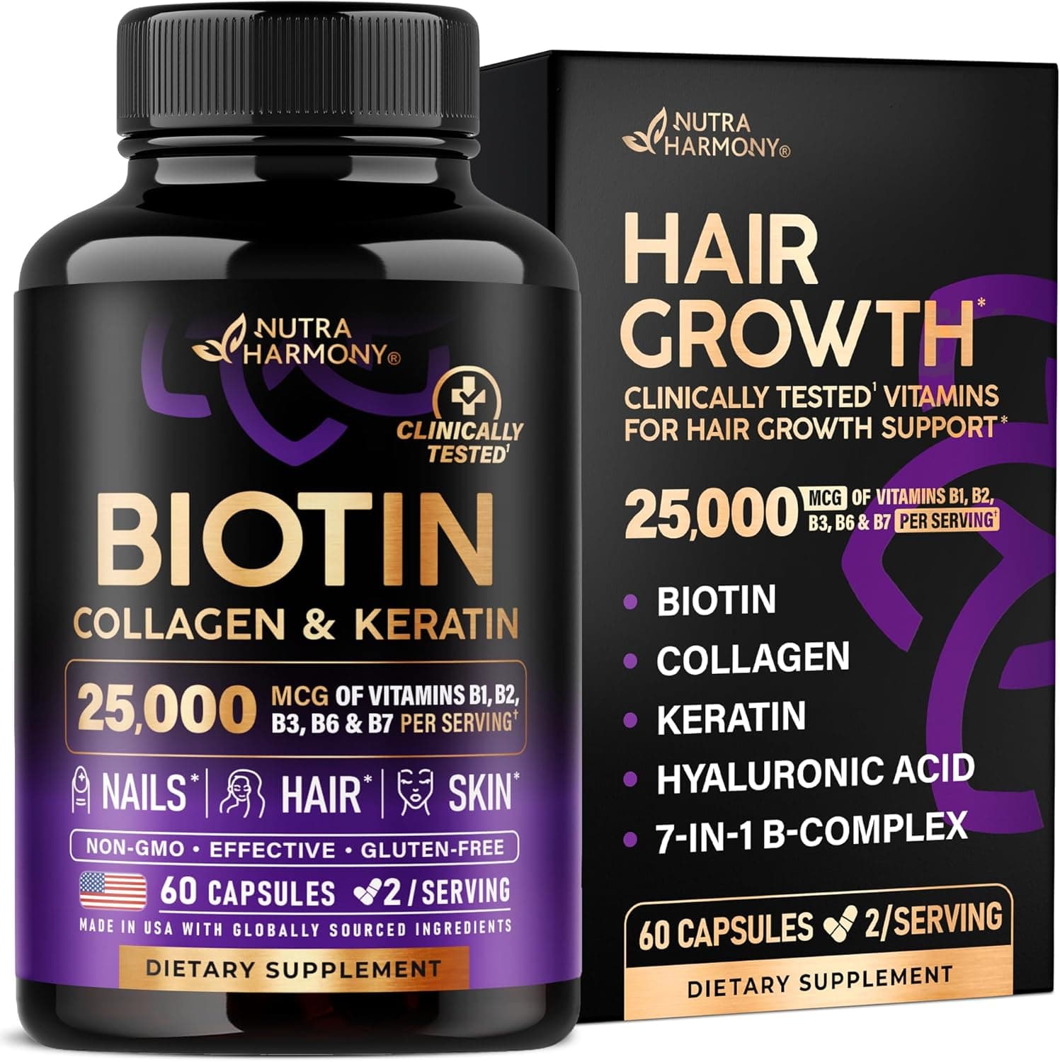 Biotin | Collagen | Hyaluronic Acid | Keratin - Hair Growth…