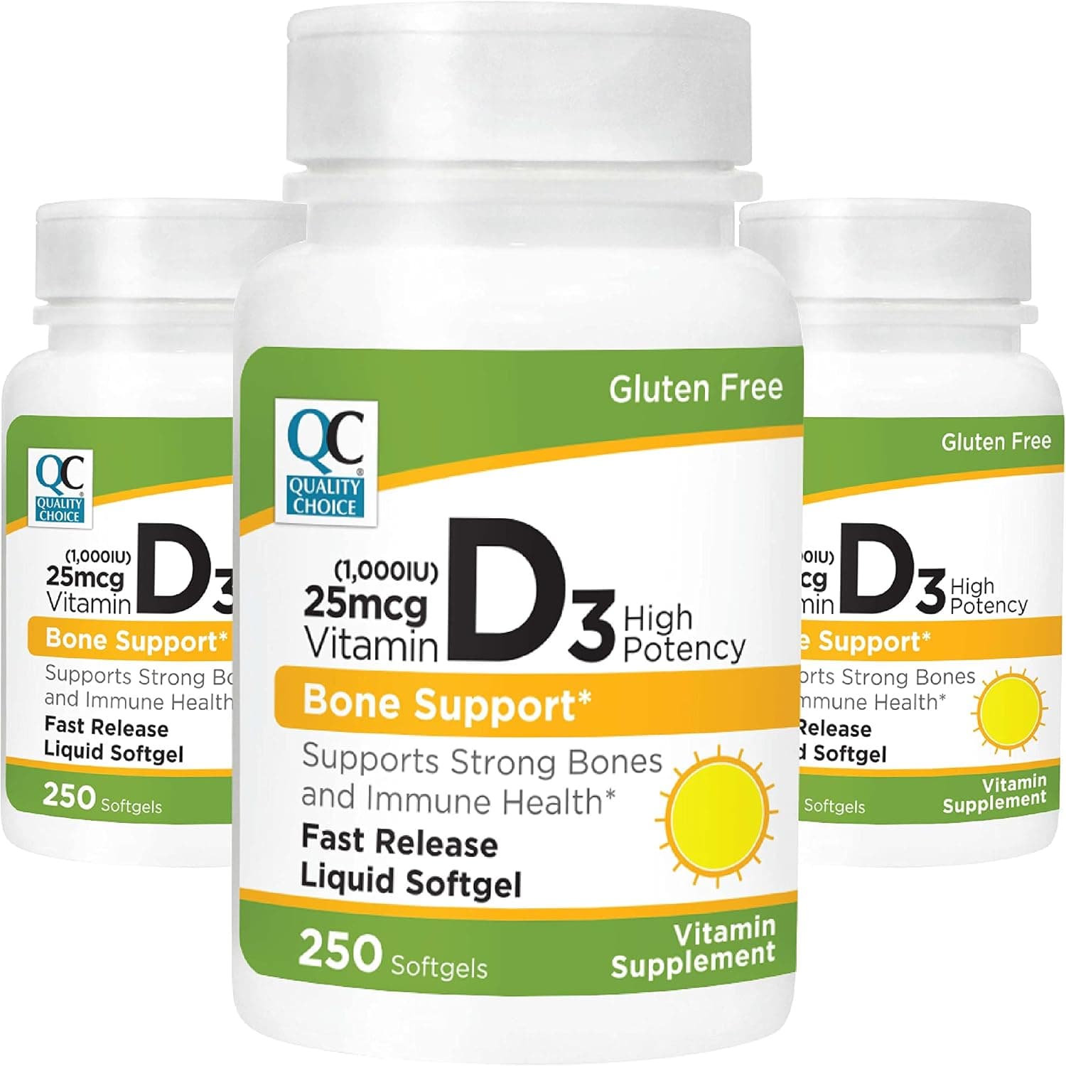Quality Choice Vitamin D3 (Cholecalciferol) 25mcg (1000 IU)…