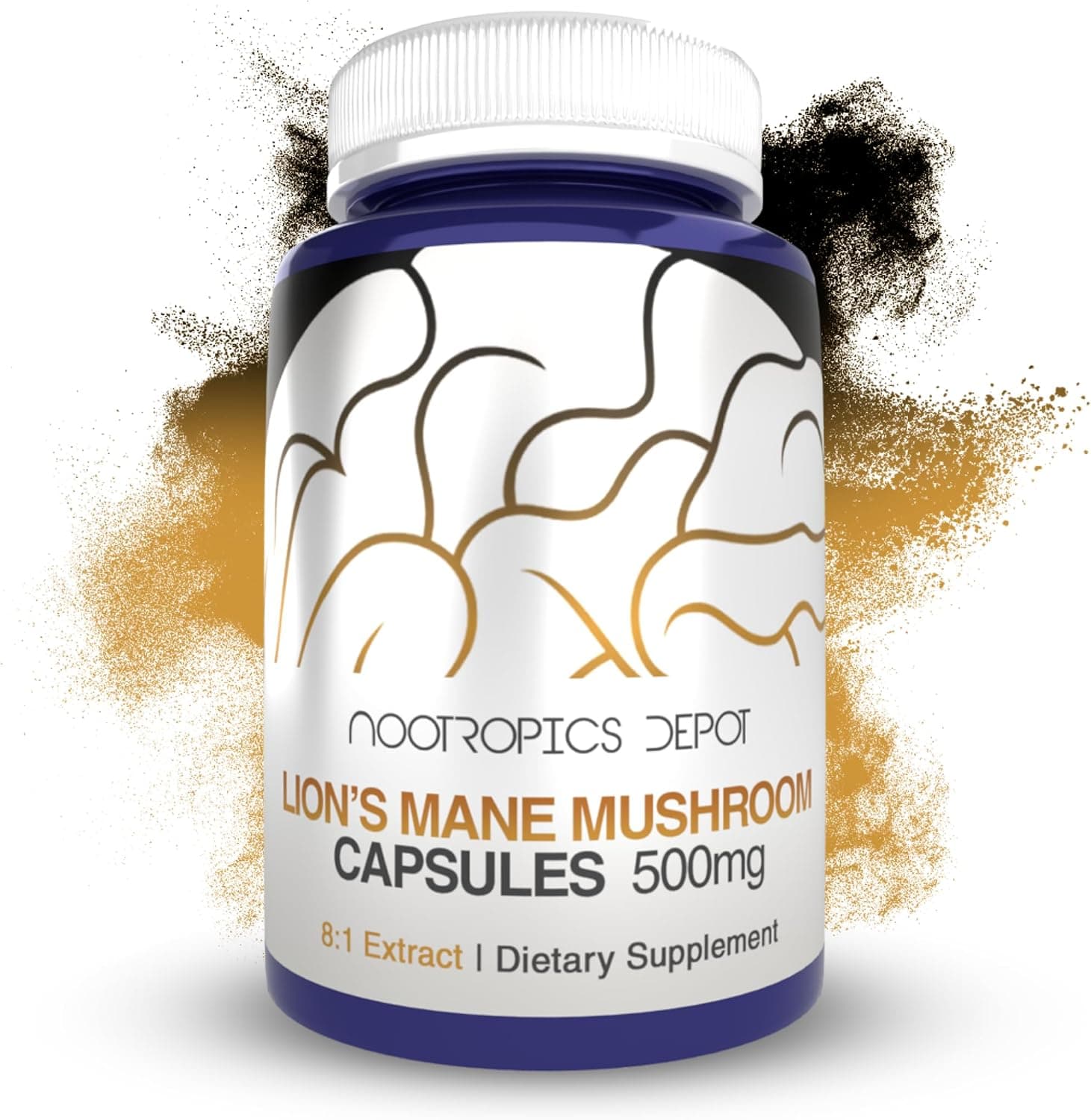 Nootropics Depot Lions Mane Mushroom Capsules | 8:1 Whole…