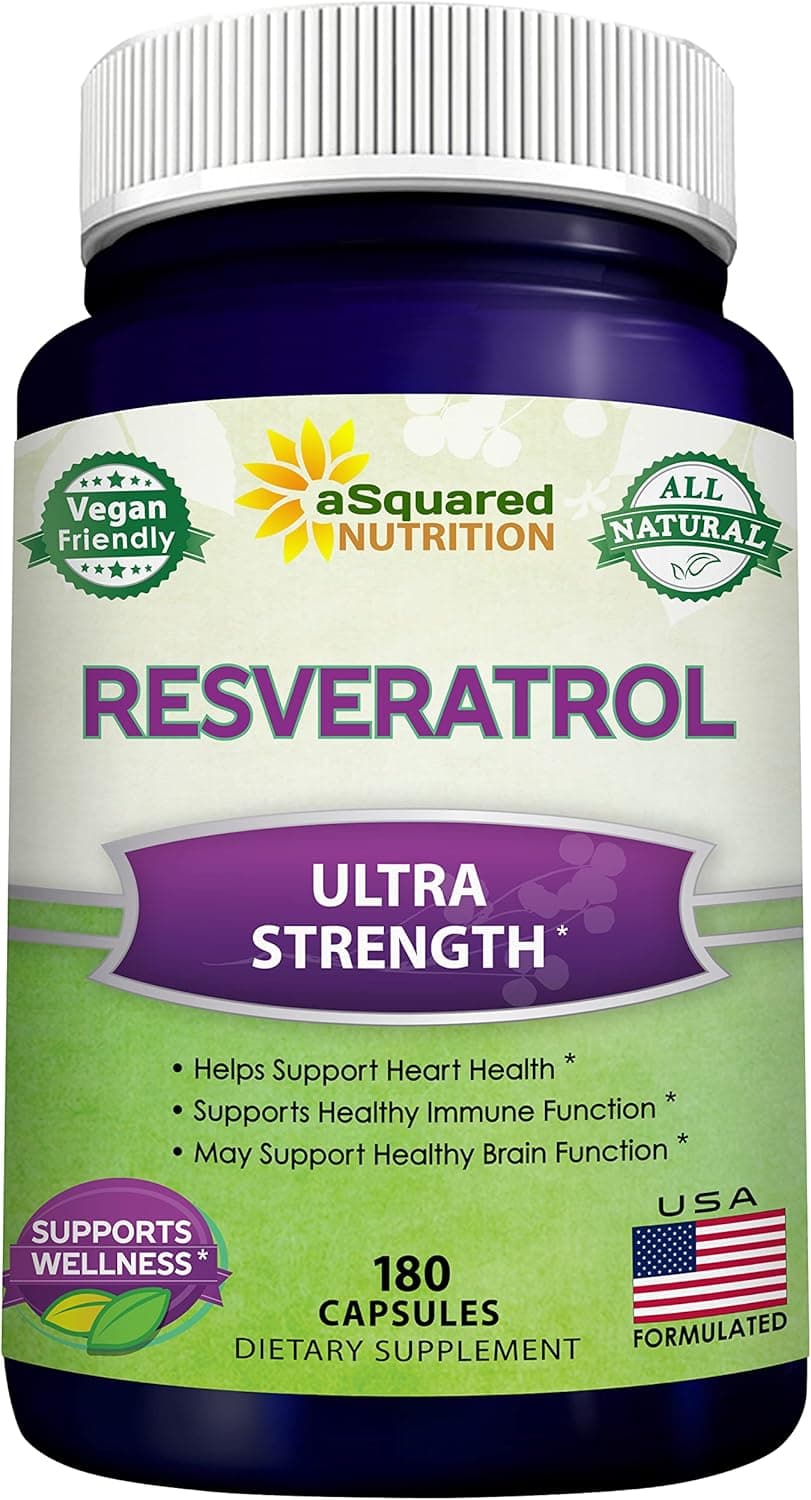 100% Natural Resveratrol - 1000mg Per Serving Max Strength…