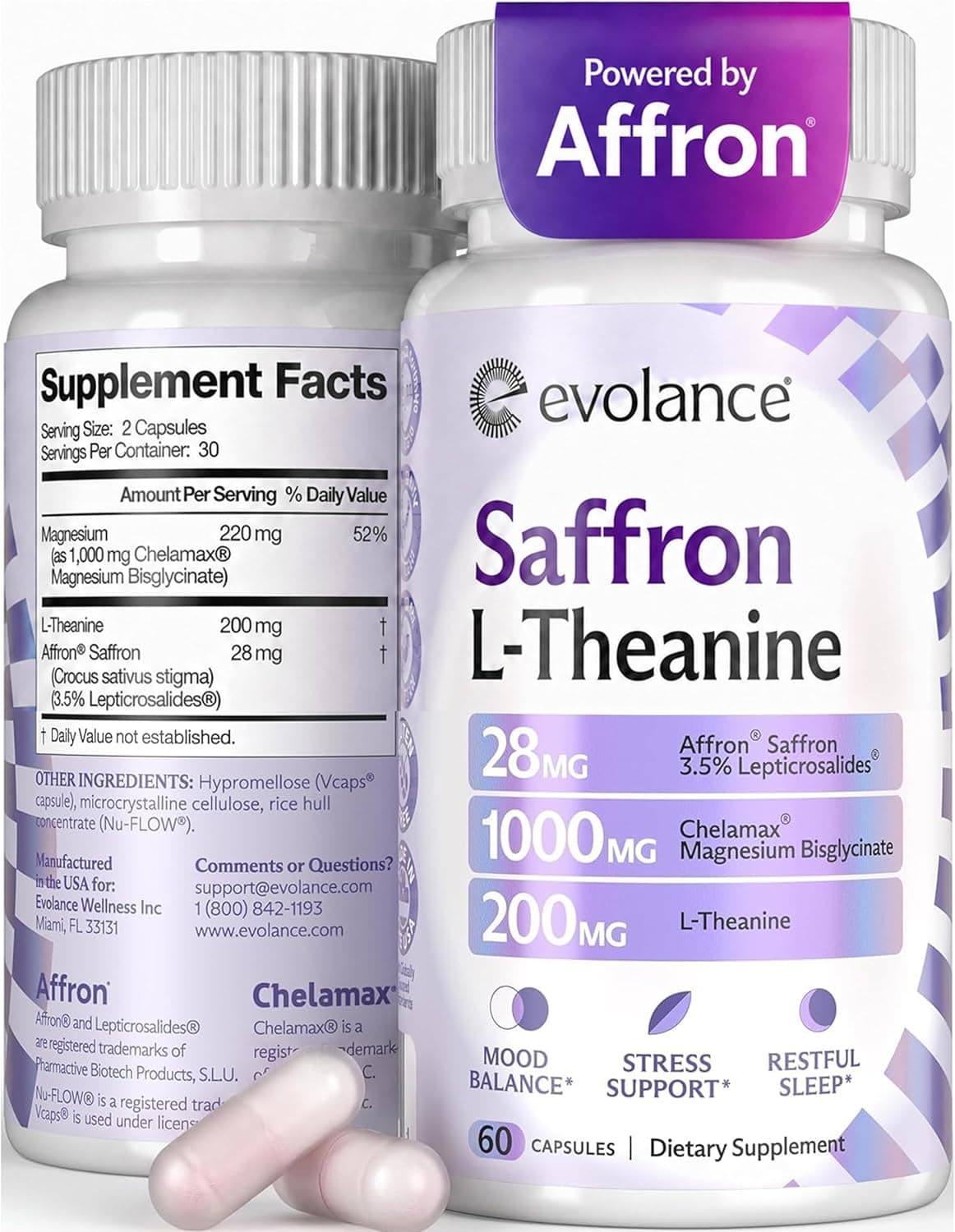 Saffron Supplements Extract for Stress & Mood Support – Affron…