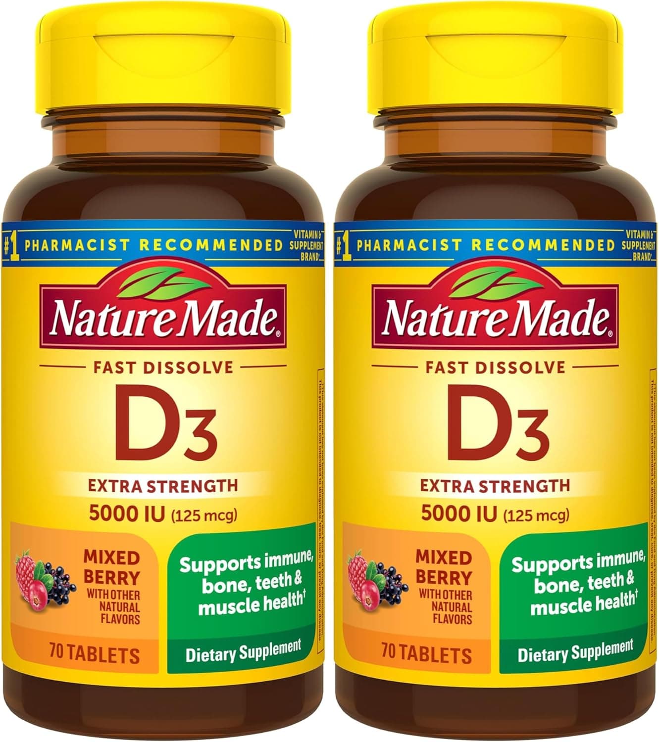 Nature Made Vitamin D3 5000 IU (125 mcg) Extra Strength