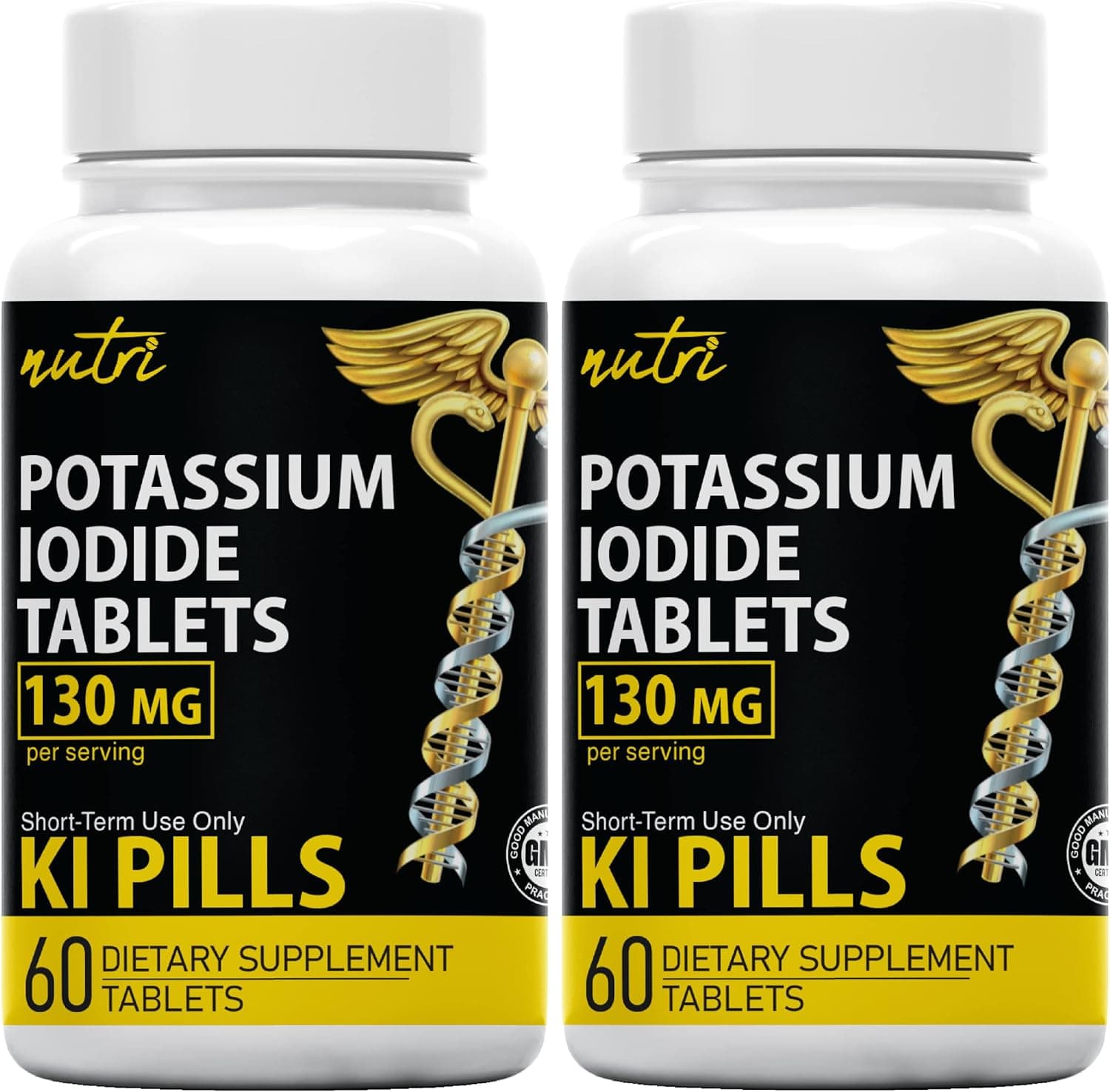Potassium Iodide Tablets 130 mg (Pack of 2) - (120 Tablets) 10…