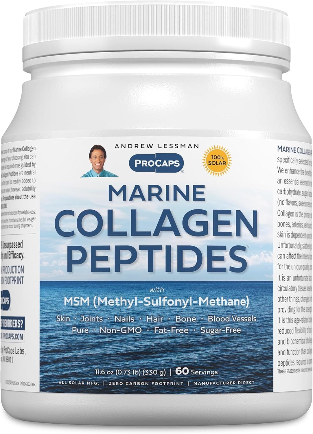 ANDREW LESSMAN Marine Collagen Peptides Powder and MSM 60…