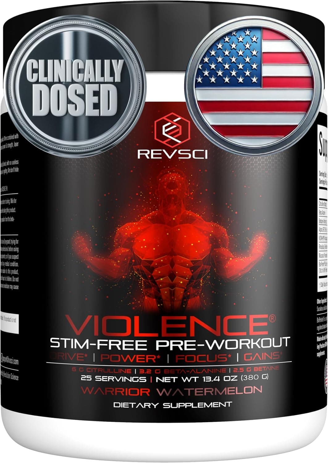 VIOLENCE Stim Free Pre Workout Powder by REVSCI
