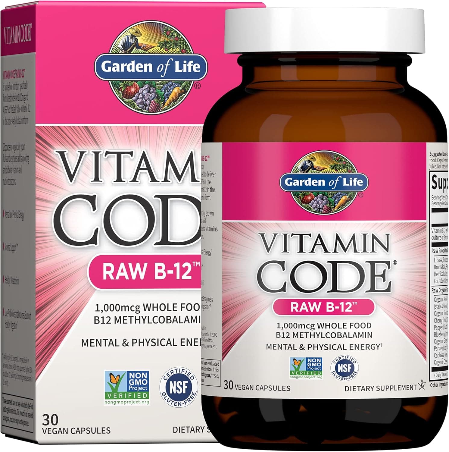 Garden of Life Vitamin Code Raw B-12 - 30 Capsules
