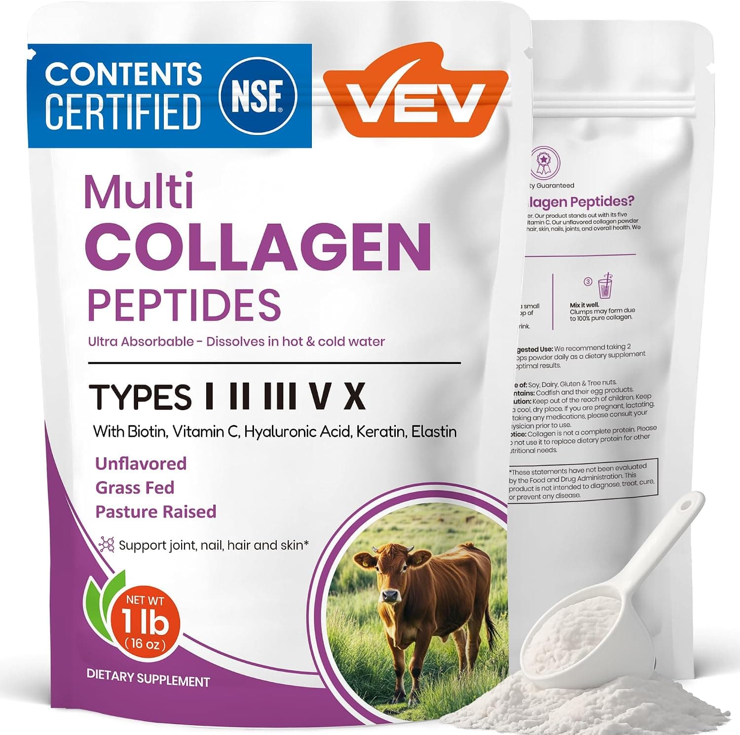 VEV Multi Collagen Peptides Powder