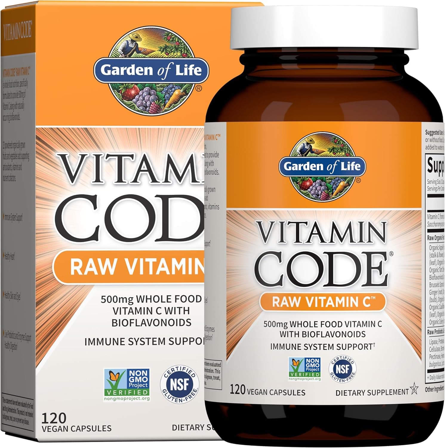 Garden of Life Vitamin Code Raw Vitamin C - 120 Capsules