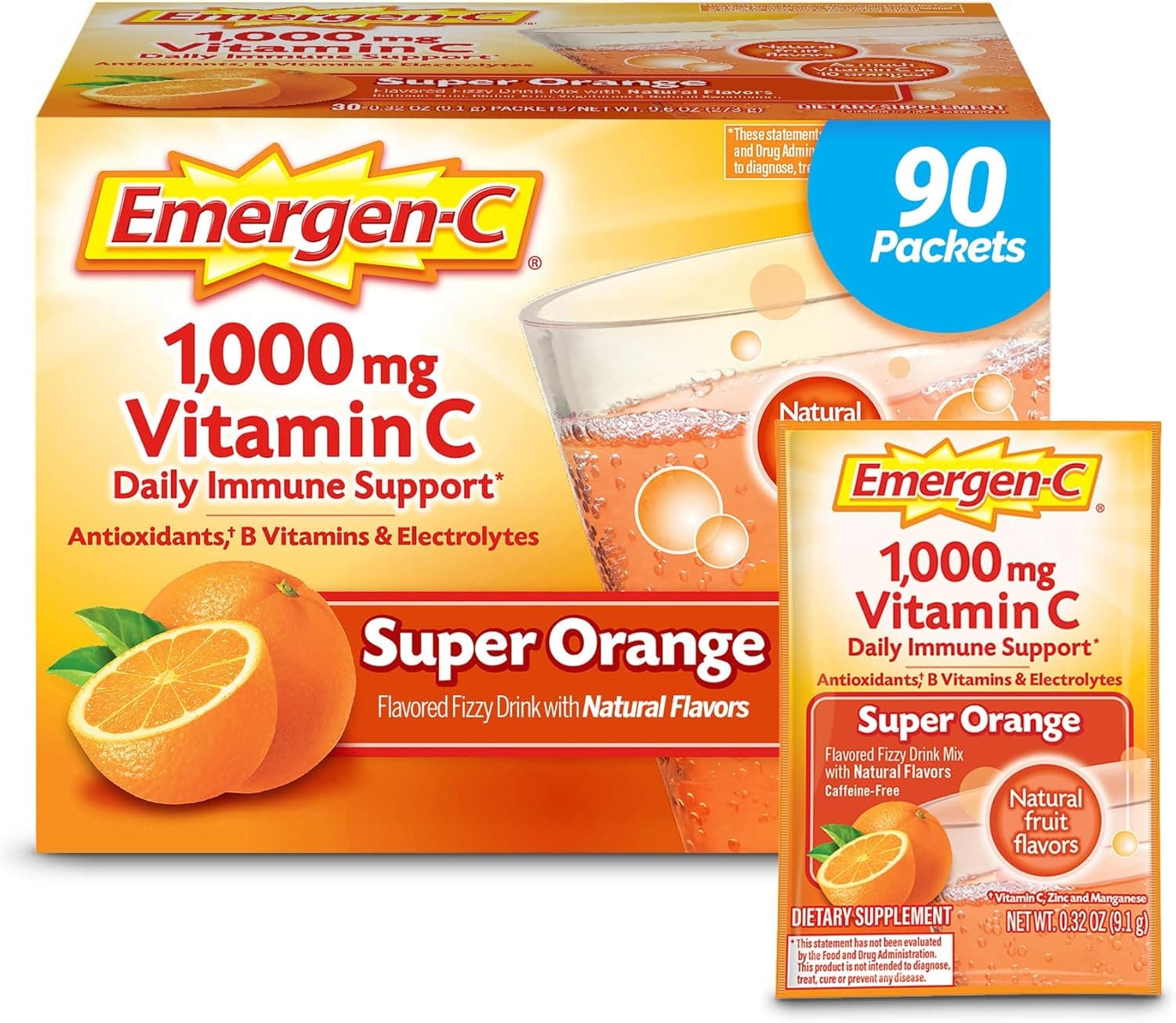 Emergen-C 1000mg Vitamin C Powder for Daily Immune Support…