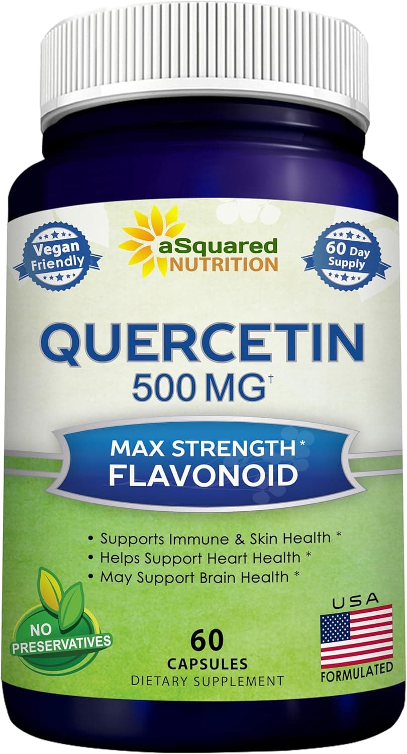 aSquared Nutrition Quercetin 500mg Supplement - 60 Capsules…