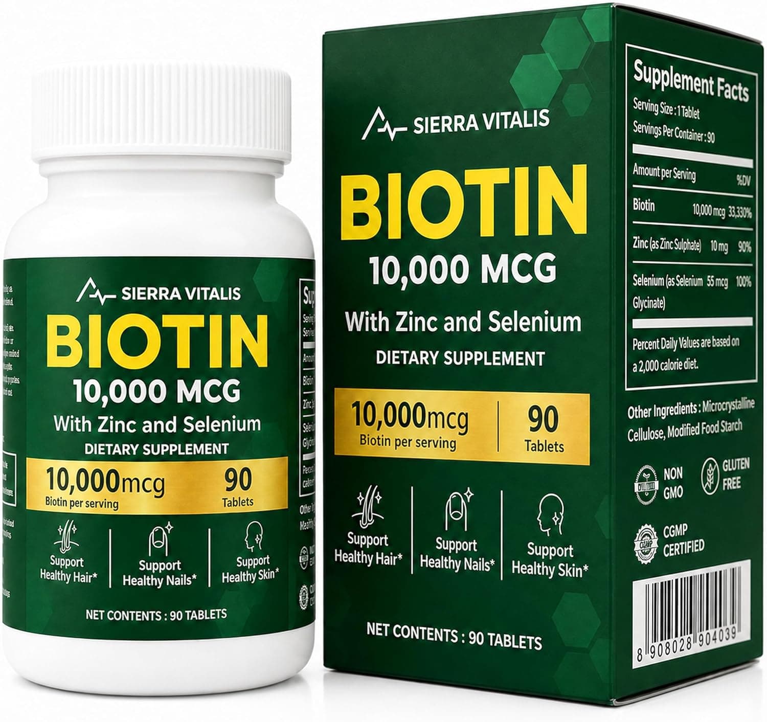 Biotin 10000mcg Hair Growth Women Men