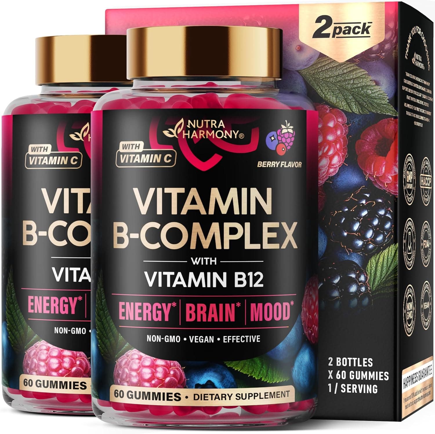 Vitamin B-Complex Gummies for Women & Men - Vitamin B12