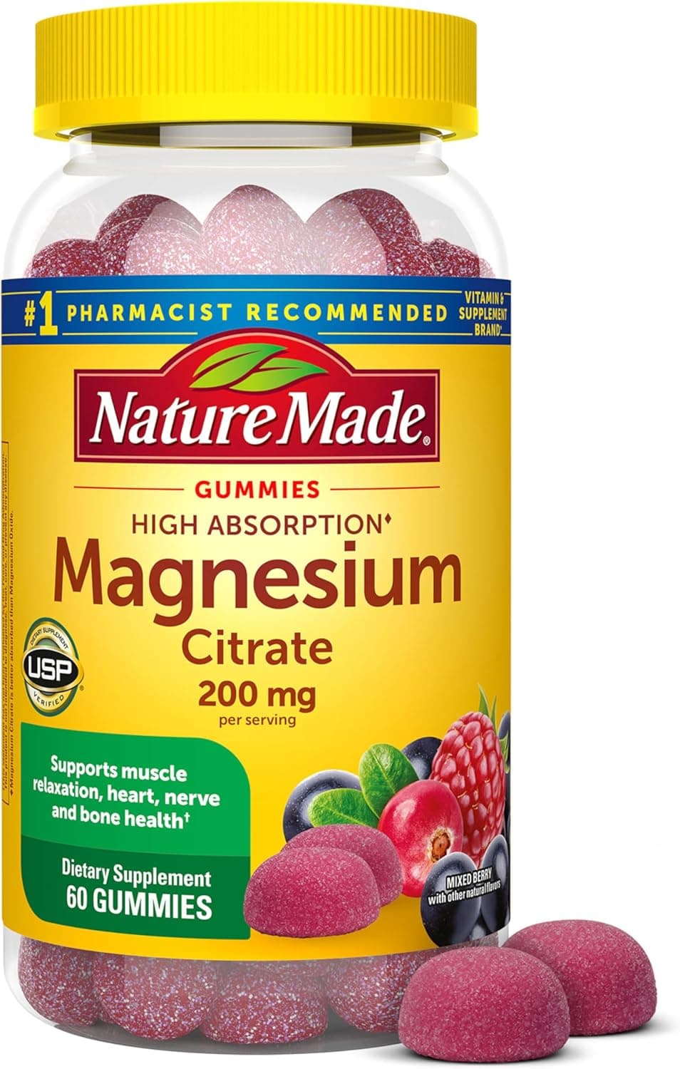 Nature Made High Absorption Magnesium Citrate 200 mg per…