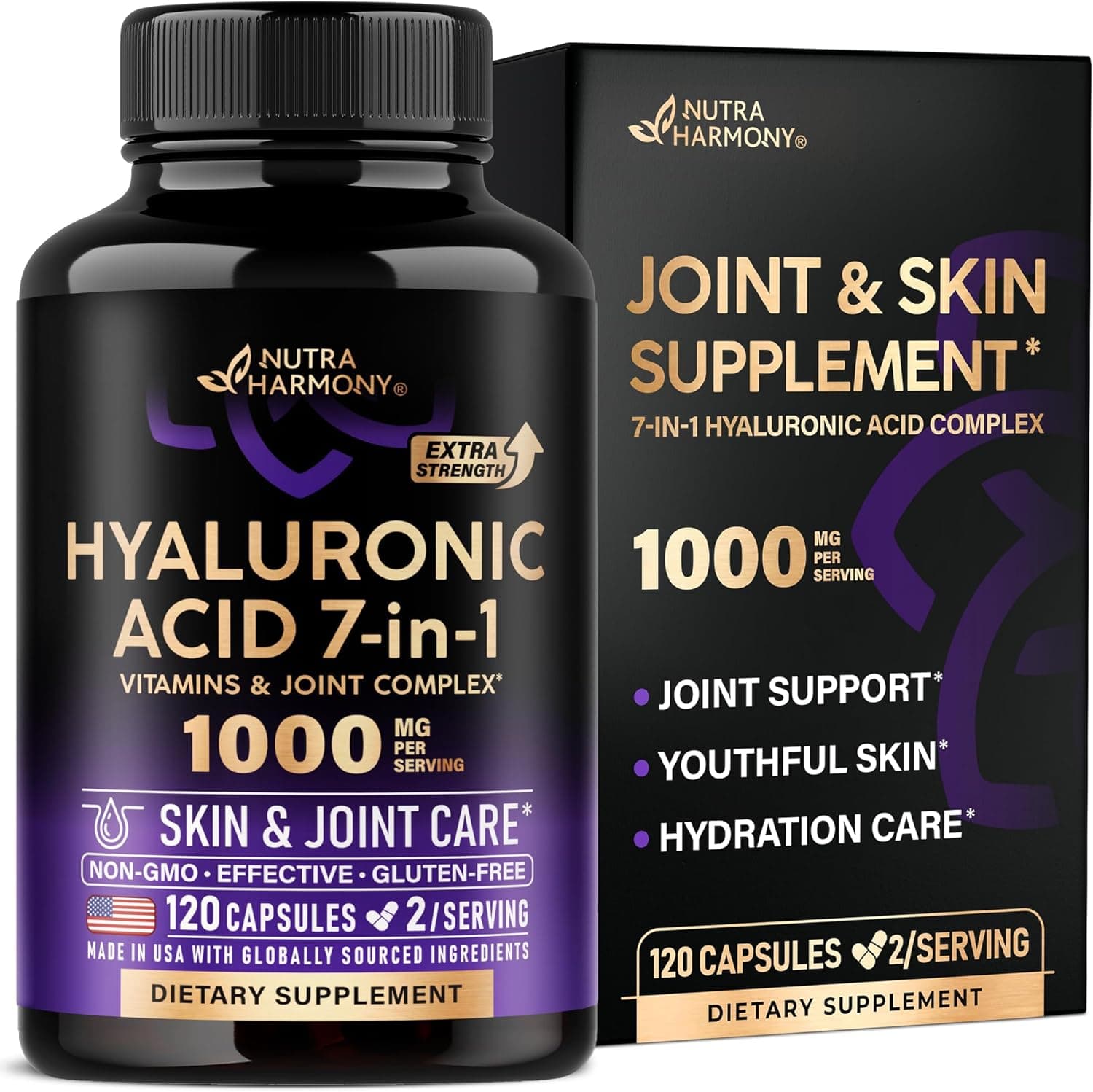 Hyaluronic Acid Supplements 1000 mg - 7-in-1 Complex - 120…