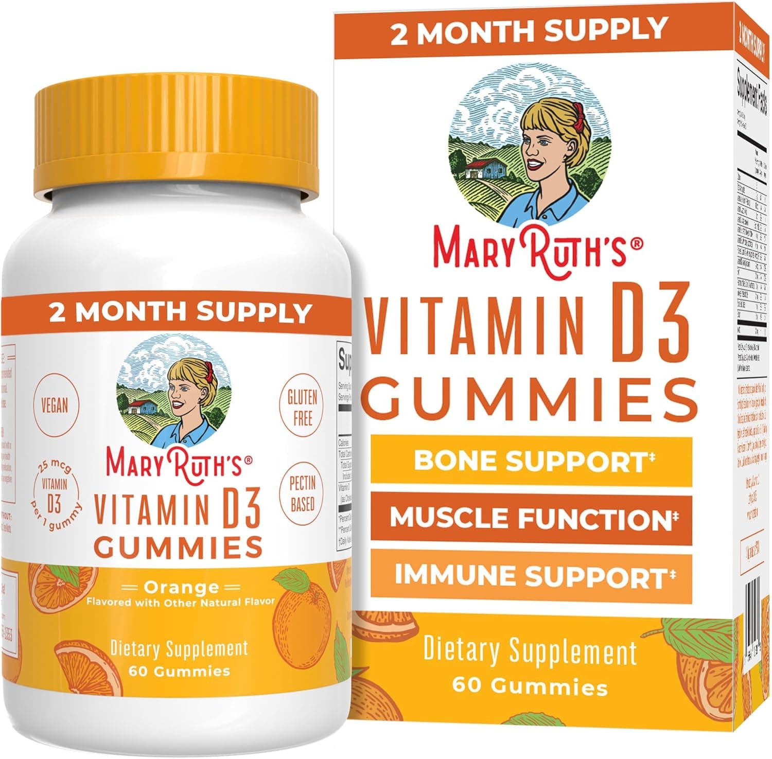 MARYRUTH'S Vitamin D3 Gummies | 2 Month Supply | Adults & Kids…