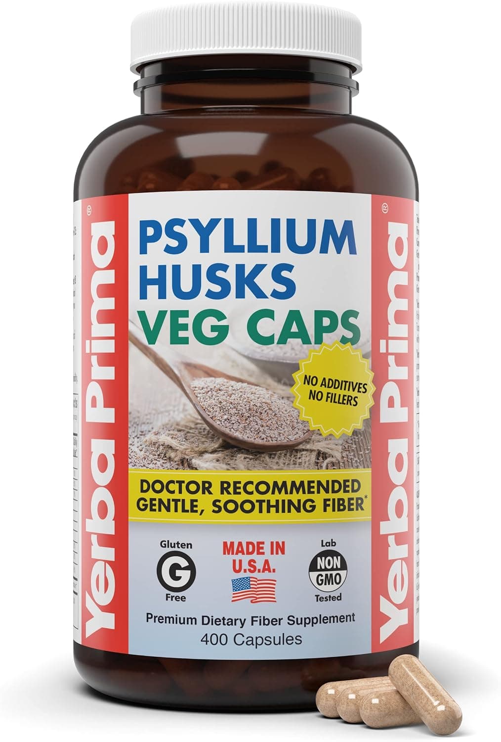 Yerba Prima Psyllium Husks Veg Caps