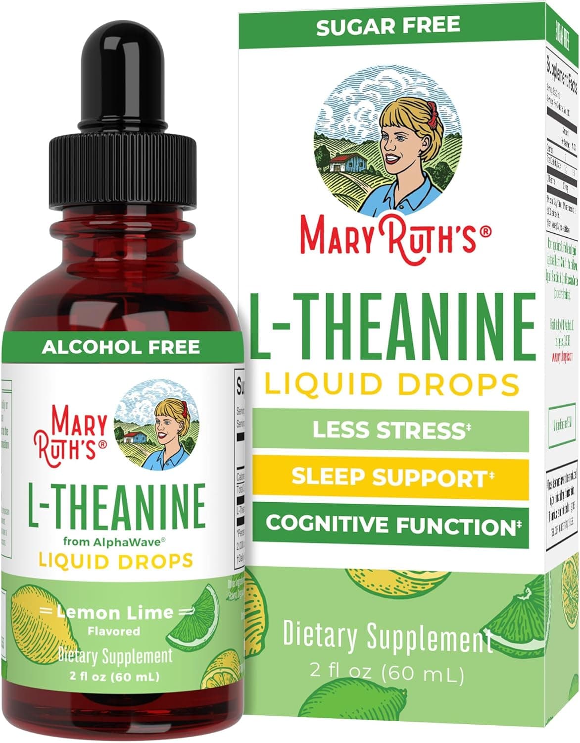 MaryRuth's L Theanine 200mg Liquid Drops | Mood Support…