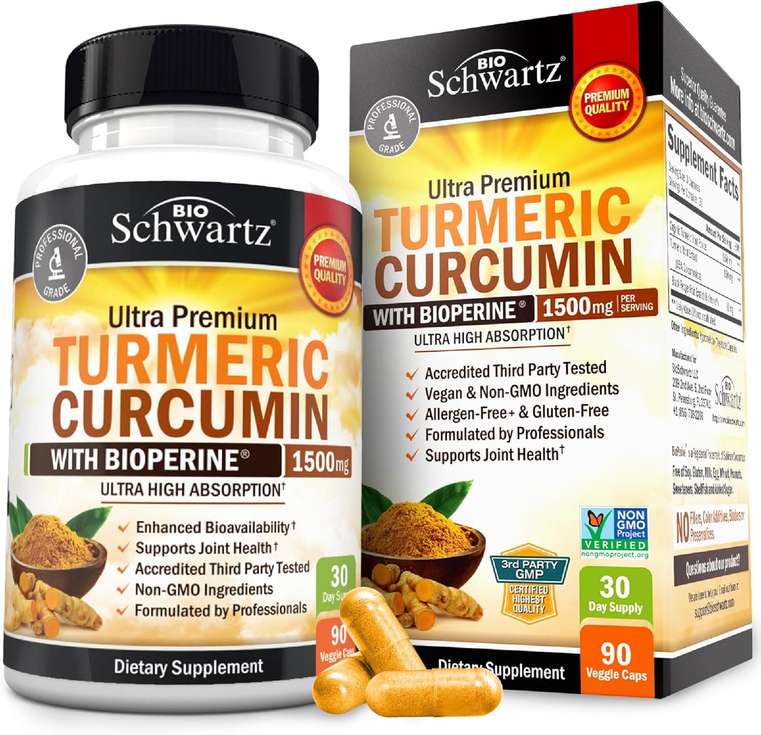 Turmeric Curcumin with Black Pepper Extract 1500mg - High…