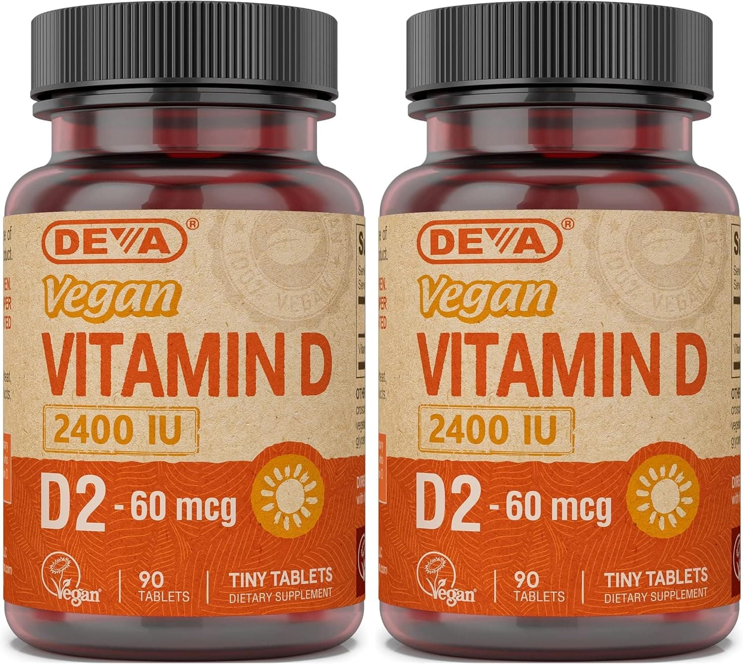 DEVA Vegan Vitamin D2 60 mcg 2400 IU