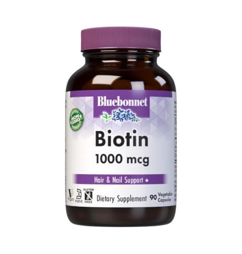 Bluebonnet Nutrition Biotin 1000 Mcg Vegetable Capsules