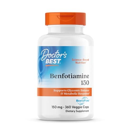 Doctor's Best Benfotiamine 150mg Supplement - Bioavailable…