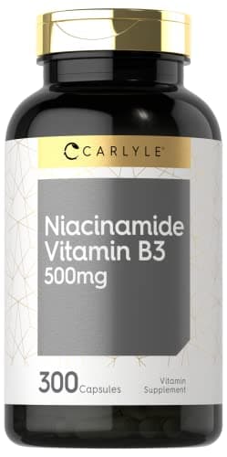 Carlyle Niacinamide 500mg Capsules | 300 Count | Vitamin B3…
