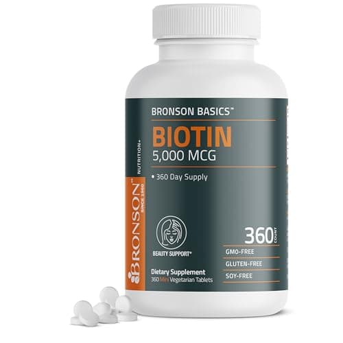 Bronson Biotin 5,000 MCG Supports Healthy Hair, Skin & Nails…
