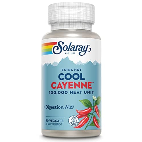 Solaray Extra Hot Cool Cayenne 100,000 Heat Units, 100 VegCaps