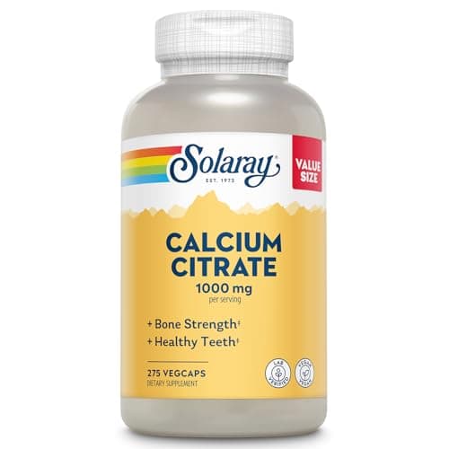 Solaray Calcium Citrate 1000mg - Chelated Calcium Supplement…