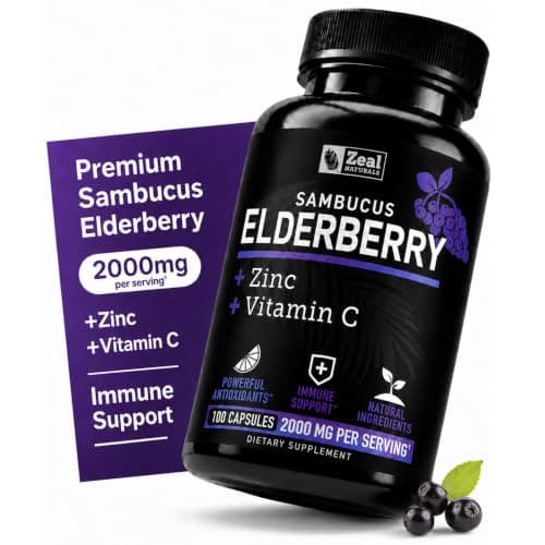 Zeal Naturals Max Strength Elderberry Capsules - 500mg