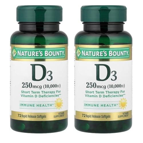 Nature's Bounty, Ultra Strength D3-10,000 IU, 72 Softgels…