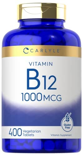 Carlyle Vitamin B12 1000 mcg | 400 Tablets | Vegetarian