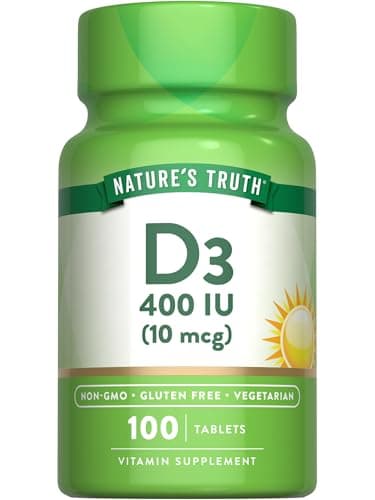 Nature's Truth Vitamin D3 | 400 iu (10 mcg) | 100 Tablets…