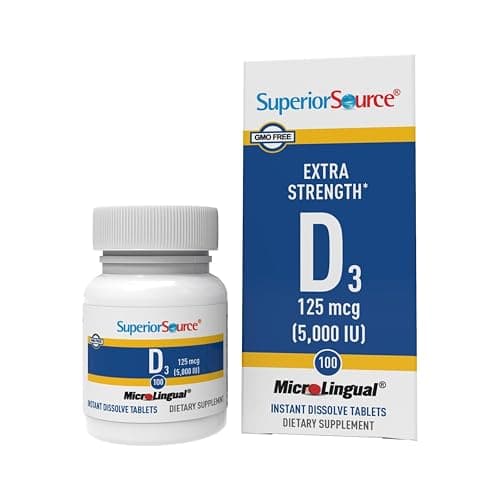 Superior Source Vitamin D3 5000 IU - Offers Immune System
