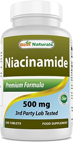 Best Naturals Niacinamide 500mg 240 Tablets (Suitable…