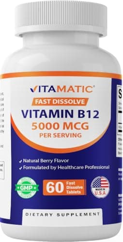 Vitamatic Vitamin B12 5000 mcg – 60 Fast Dissolve Tablets…
