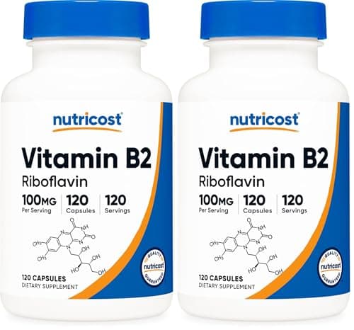 Nutricost Vitamin B2 (Riboflavin) 100mg