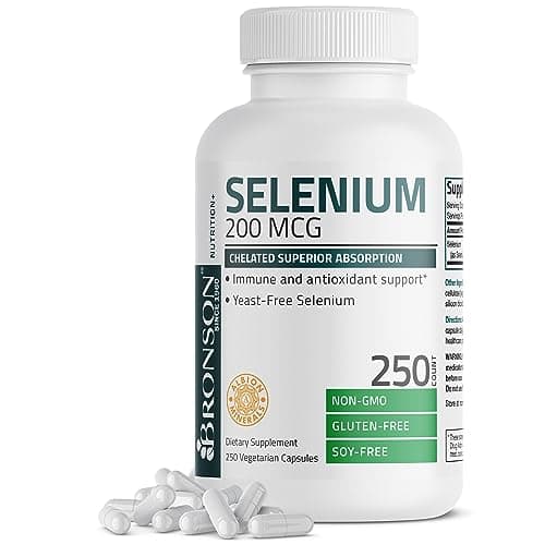 Bronson Selenium 200 mcg – Yeast Free Chelated Amino Acid…