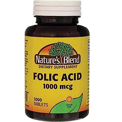 Nature's Blend Folic Acid 1000 mcg 1,000 mcg 1000 Tabs