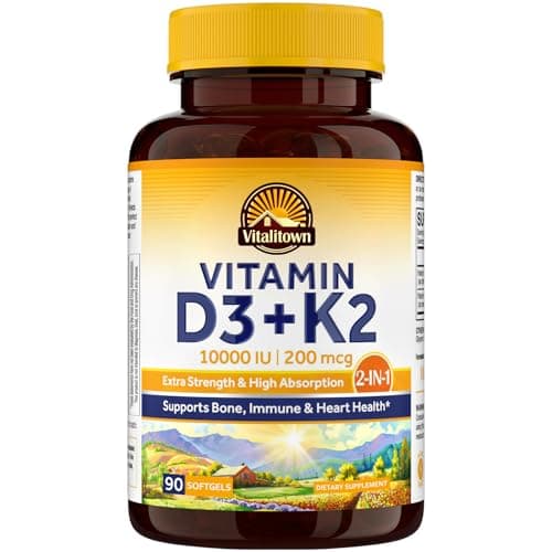 Vitalitown Vitamin D3 K2 Supplement