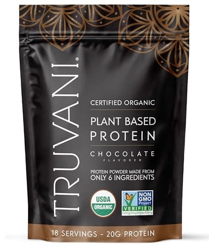 Truvani Organic Vegan Protein Powder | Chocolate | 20g Plant…