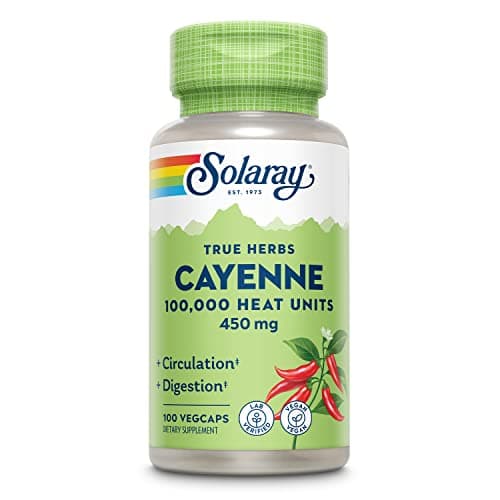Solaray Cayenne 100,000 Heat Units, Capsaicin Supplements, 100…