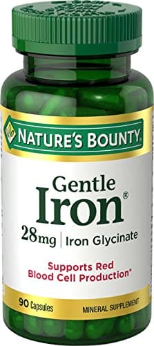 Nature’s Bounty Gentle Iron 28 mg Capsules with Vitamin C