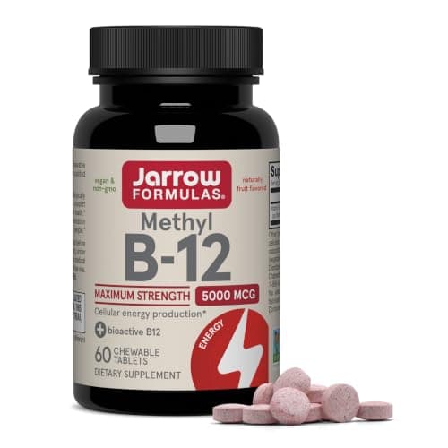 Jarrow Formulas Methyl Vitamin B12 5000 mcg - 60 Chewable…