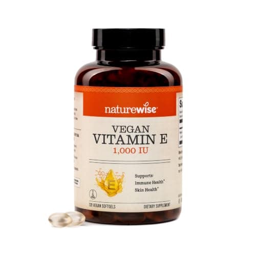 NatureWise Vitamin E 1000 IU Softgels (450mg dL-Alpha) - Vegan