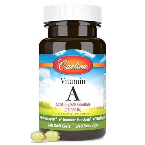 Carlson Vitamin A, 15000 IU Palmitate (4500 mcg RAE), Vision…